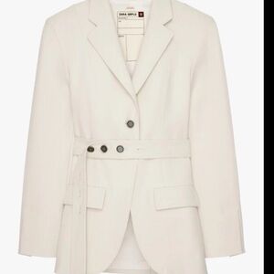 Zara Blazer SRPLS Size Small Color White Offwhite NWT